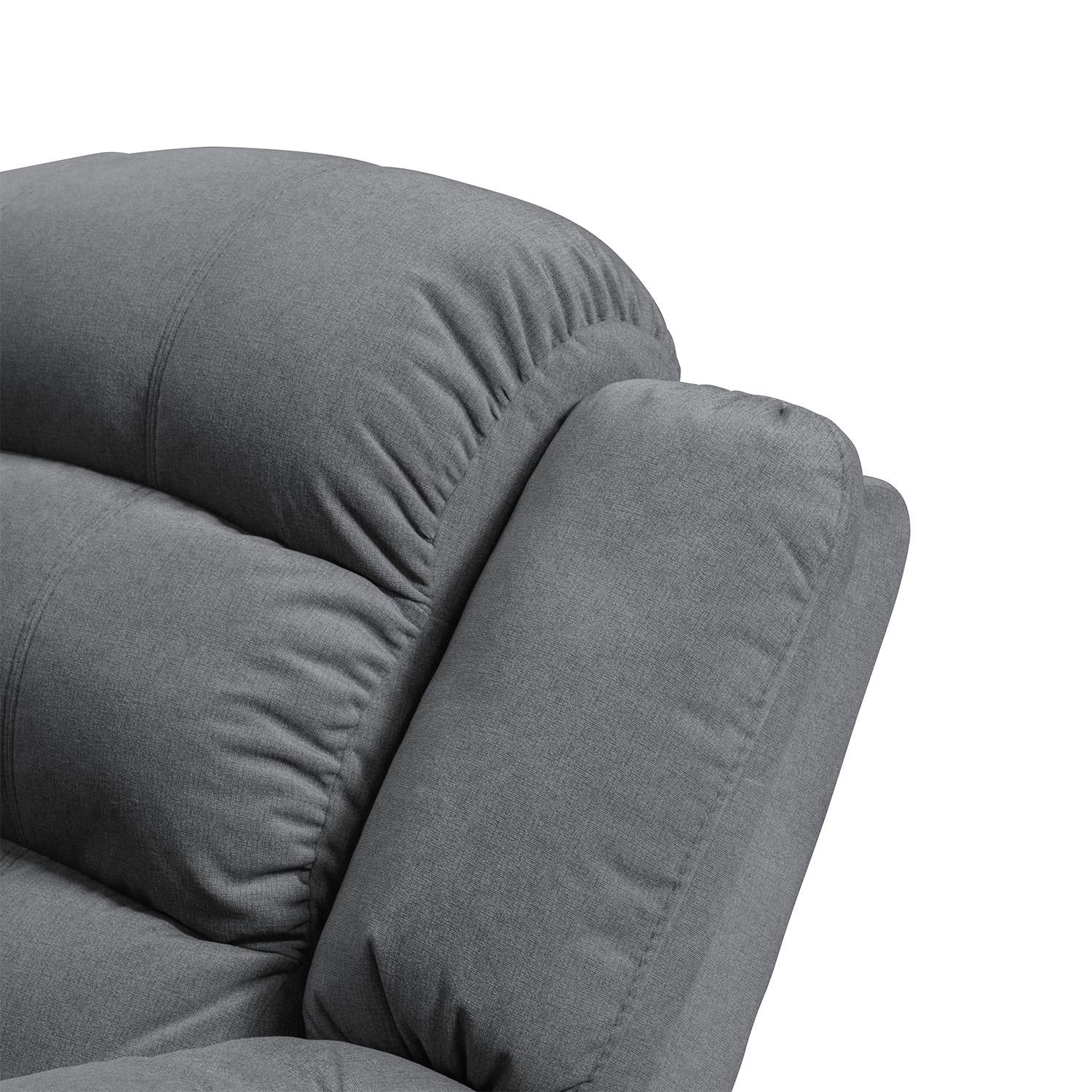 Sofa Reclinable Nico 2 Puestos Velvet Primada Gris - Image 9