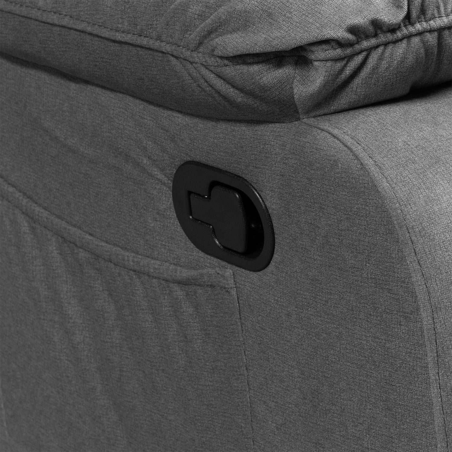Sofa Reclinable Nico 3 Puestos Velvet Primada Gris - Image 8