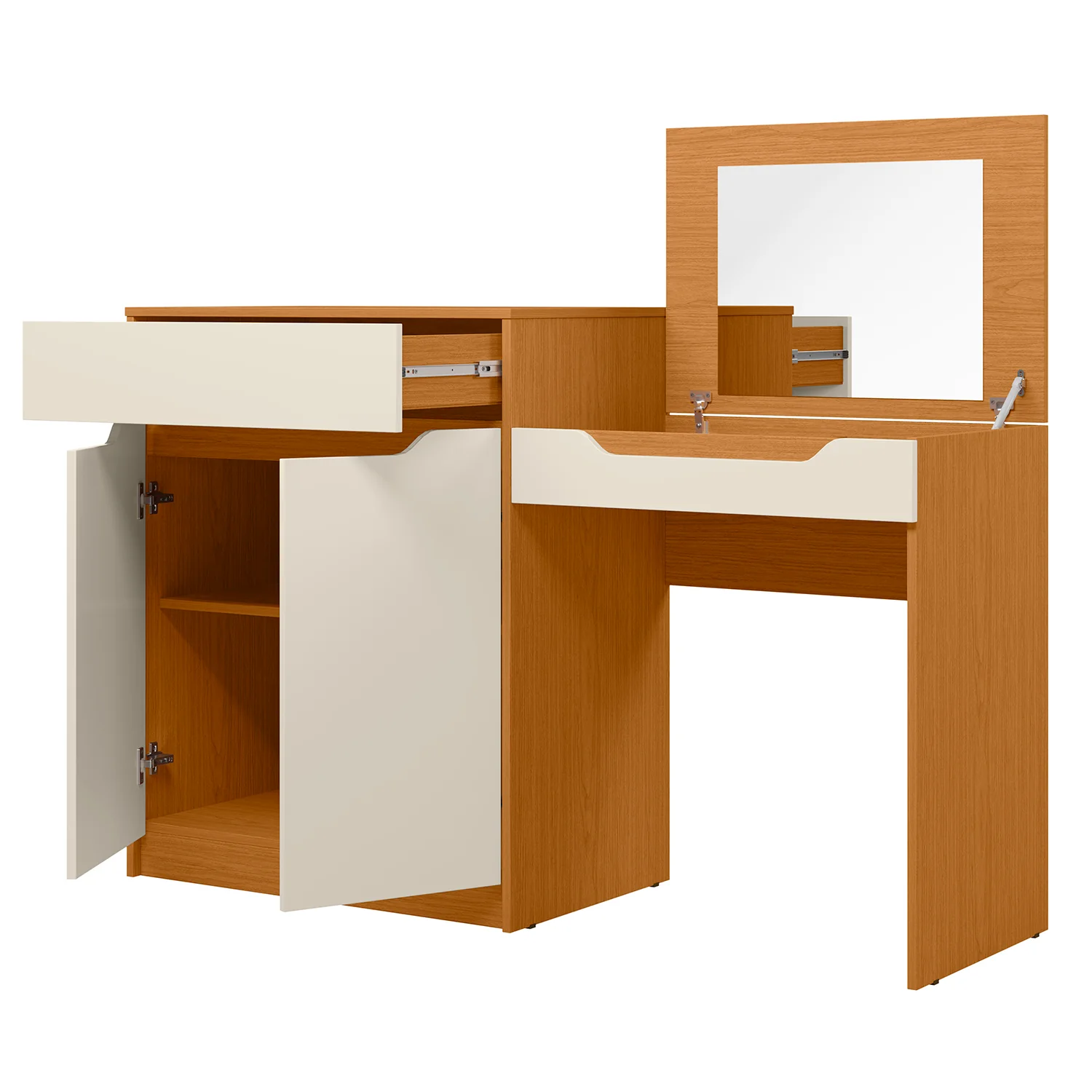 Tocador Falcon Off White, Natural - Image 3
