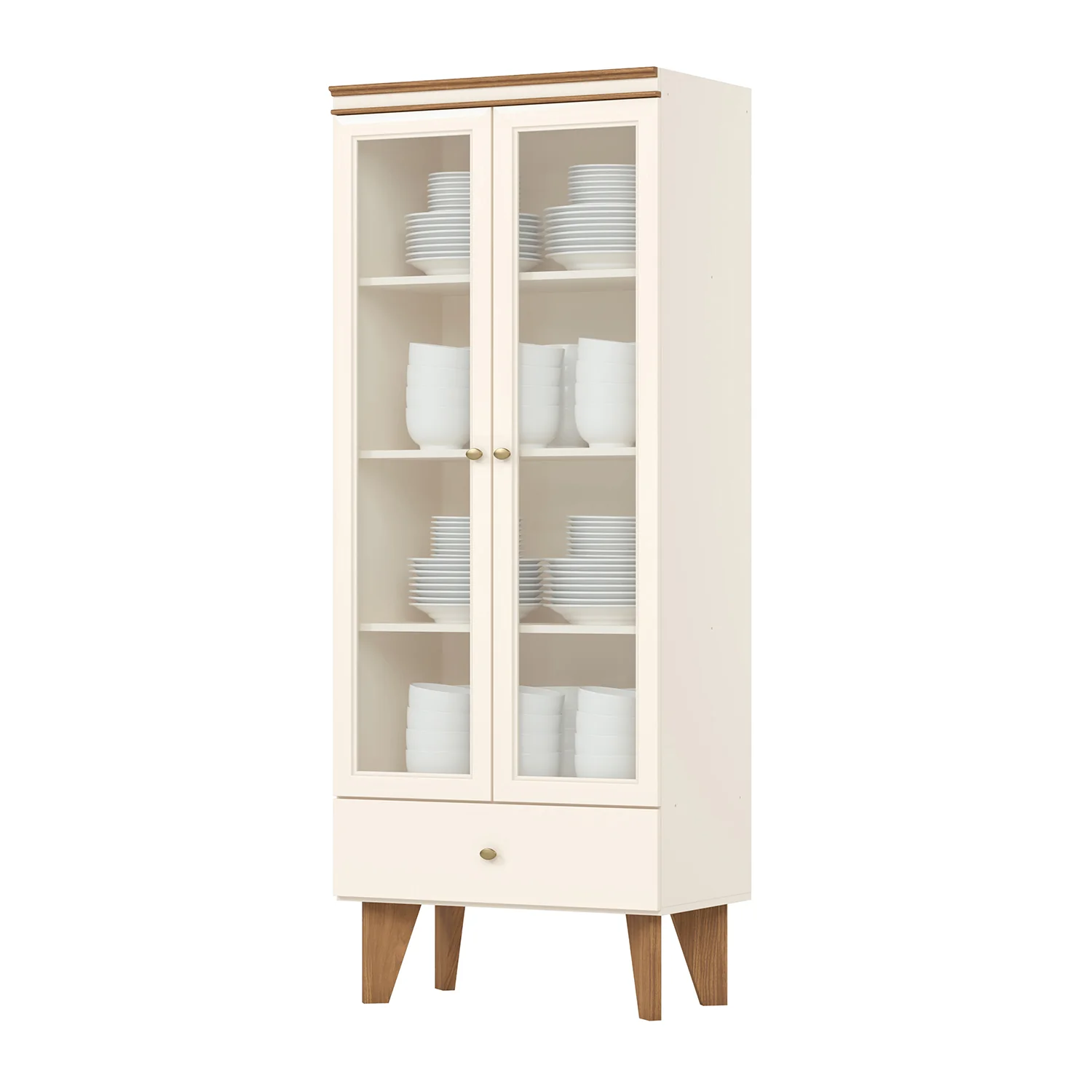 Vitrina Tulum 71X181X43 Offwhite, Natural - Image 2