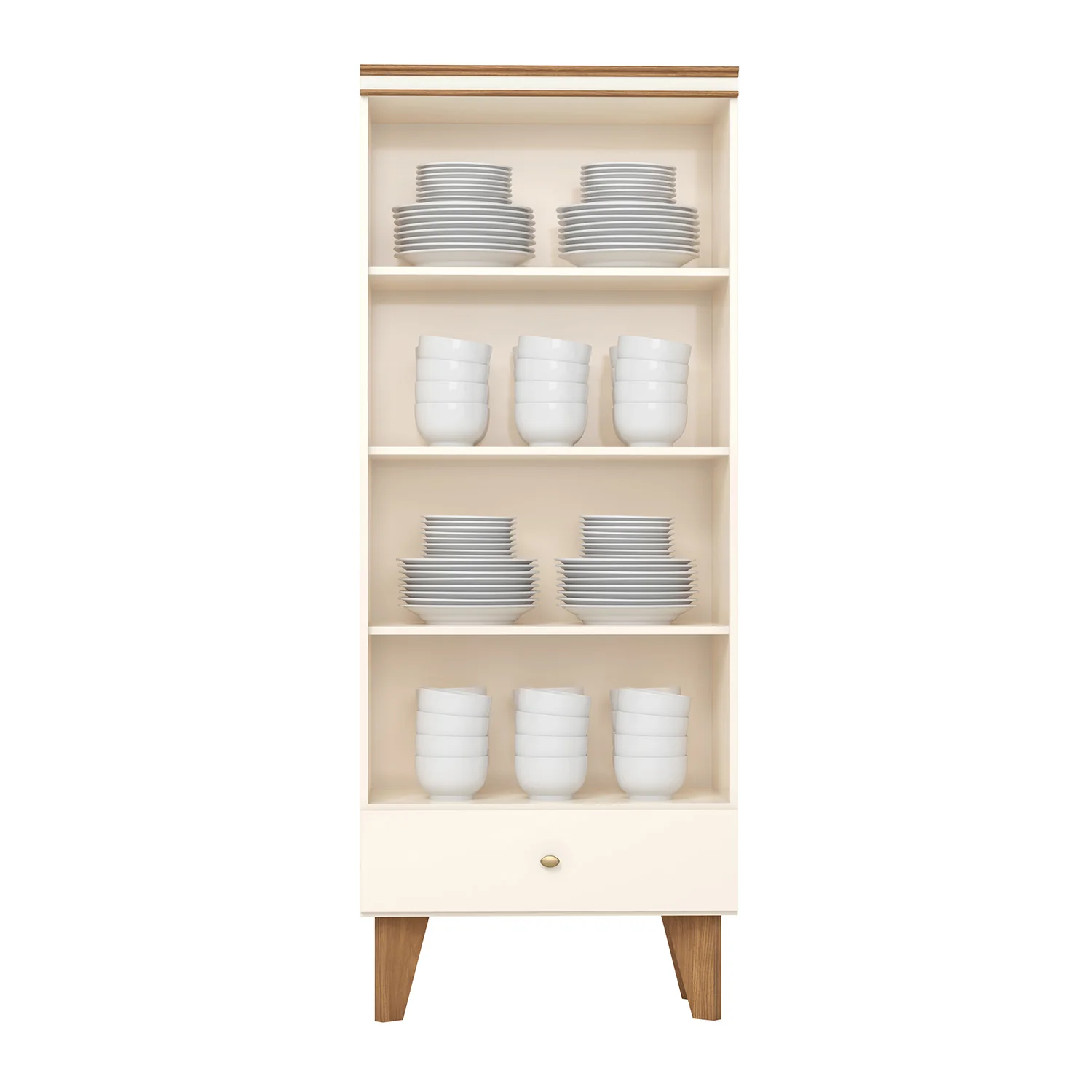 Vitrina Tulum 71X181X43 Offwhite, Natural - Image 3